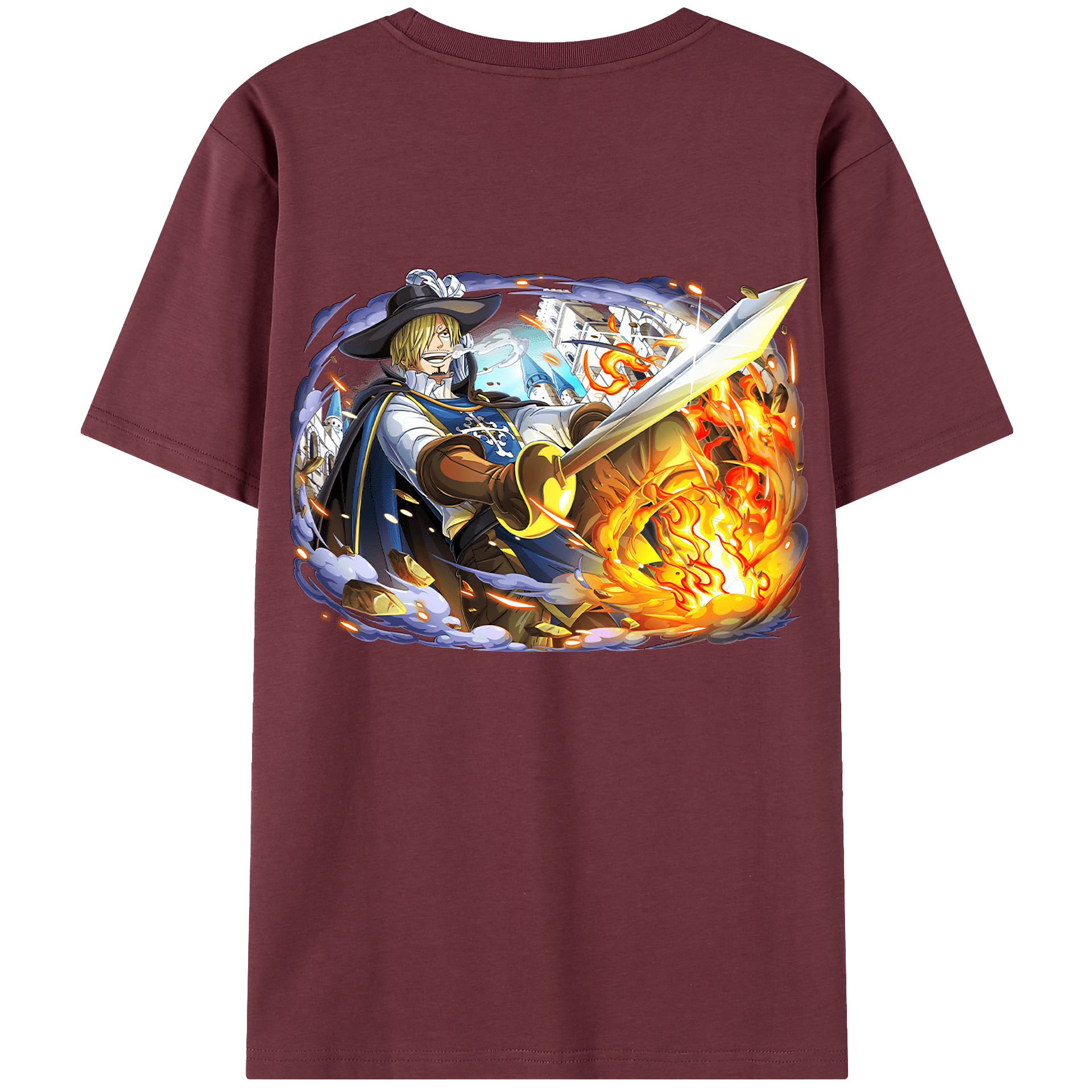 ワンピース サンジ ONE PIECE Sanji 綿100％半袖Tシャツ（背面プリント）